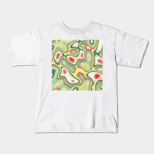 Liquid swirls in beautiful pastel colors Kids T-Shirt